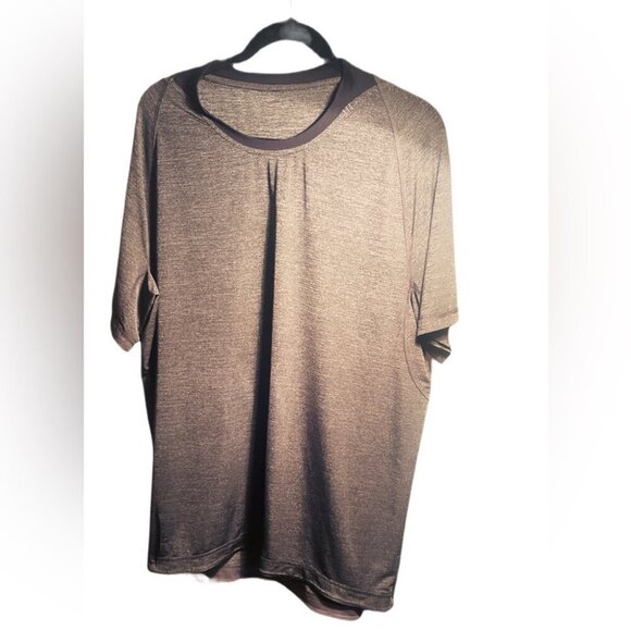 Lululemon oversized short sleeve casual lightweight grey crewneck silky shirt XL - Picture 2 of 4